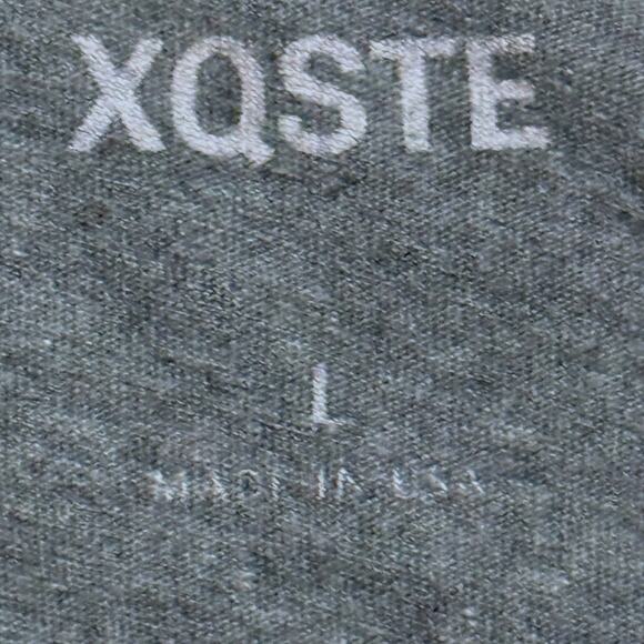 XQSTE Jean-Michel Basquiat T-Shirt Mens Gray Portrait Graphic Print Sz L SLIM - Picture 4 of 6